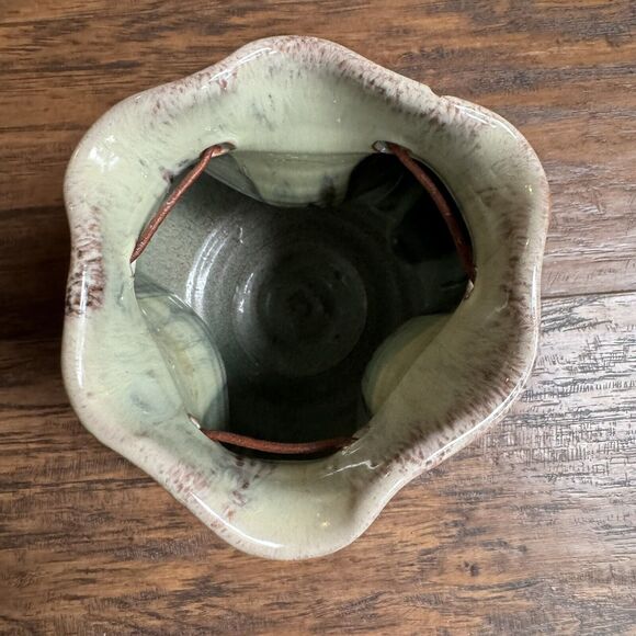 Manuel Garcia Arroyo Pottery Vase Red Glazed Sack Vase Signed Handmade - Picture 4 of 8